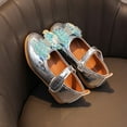 thumbnail image 5 of ASFGIMUJ Girls Sandals Fashion New Pattern Cute Bow Decoration Flat Bottom Comfortable And Lightweight Hook Loop Princess Shoes,Size 10 Years-10.5 Years, 5 of 9