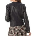 thumbnail image 2 of Womens Genuine Lambskin Leather Jacket Motorcycle Biker Leather Jacket W062, 2 of 3