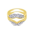 thumbnail image 1 of Round & Baguette Shape White Cubic Zirconia Enhancer Guard Ring in 10k Yellow Gold Ring Size - 10, 1 of 3