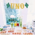 UNO Banner with Green Cactus Cutouts, Mexican Fiesta 1st Birthday Party ...