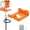 Orange-1Pcs, variant on Weed Eater Hanger Garage Organizer Trimmer Rack, Weedeater Rack Wall Mount for Grass Trimmer, Garden Power Tool Holder Organizer for Grass Trimmer Hedge Trimmer (Black-2Pcs)