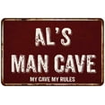 thumbnail image 1 of AL'S Man Cave Red Grunge Sign 16 x 24 Matte Finish Metal Sign 116240003002, 1 of 1