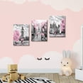 thumbnail image 6 of Black and White Canvas Wall Art for Living Room Bedroom Bathroom Girls Pink Paris Theme Room Decor Oil Painting Print London Big Ben Tower Eiffel Painting for Wall Decor Pink, 6 of 6