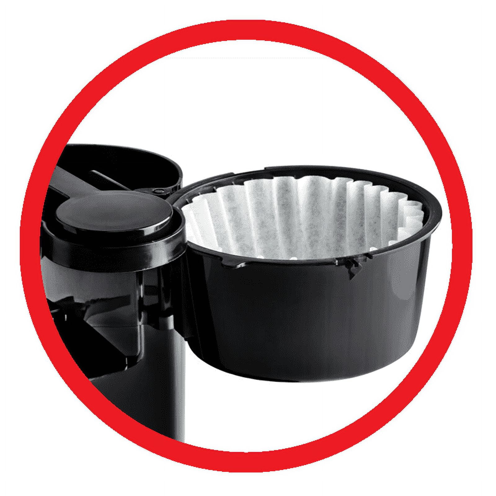 Complete Cuisine-12 Cup Coffee Maker With Reusable Filter, Black & Stainless Steel- ECO - Friendly Coffee Filter