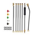 thumbnail image 1 of Varilla De Lavado A Alta Presión Juego de varillas de extensión, lanza de agua de repuesto de cobre, varita de pistola de agua de 90 pulgadas, 4000 PSI Ehuebsd Accesorios para autos y motos, 1 of 5