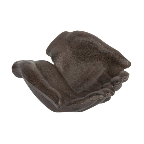 Creative Co-Op Cast Iron Hands Dish with Rust Finish