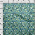 thumbnail image 3 of oneOone Cotton Silk Turquoise Blue Fabric Florals Quilting Supplies Print Sewing Fabric By The Yard 42 Inch Wide-84, 3 of 6