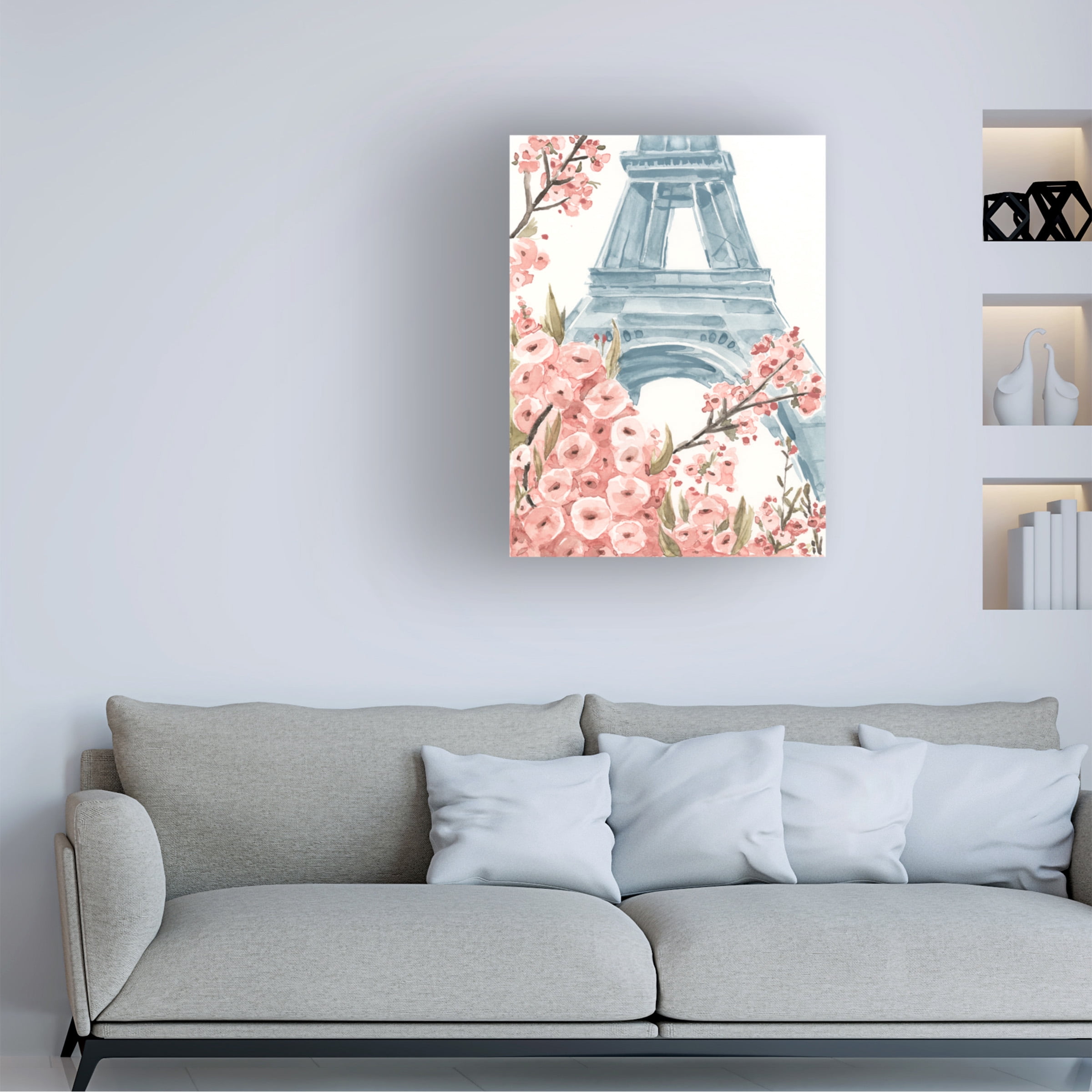 Annie Warren 'Paris Cherry Blossoms I' Canvas Art