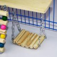 thumbnail image 3 of EastVita 3Pcs/Set Springboard Ladder Swing Toy for Small Medium Large Parrot Chinchilla Squirrel Guinea Pig Cage, 3 of 8