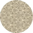thumbnail image 1 of Ahgly Company Tapis Rond Lavable en Machine Intérieur Transitionnel Marron, 4 Pieds Rond, 1 of 7