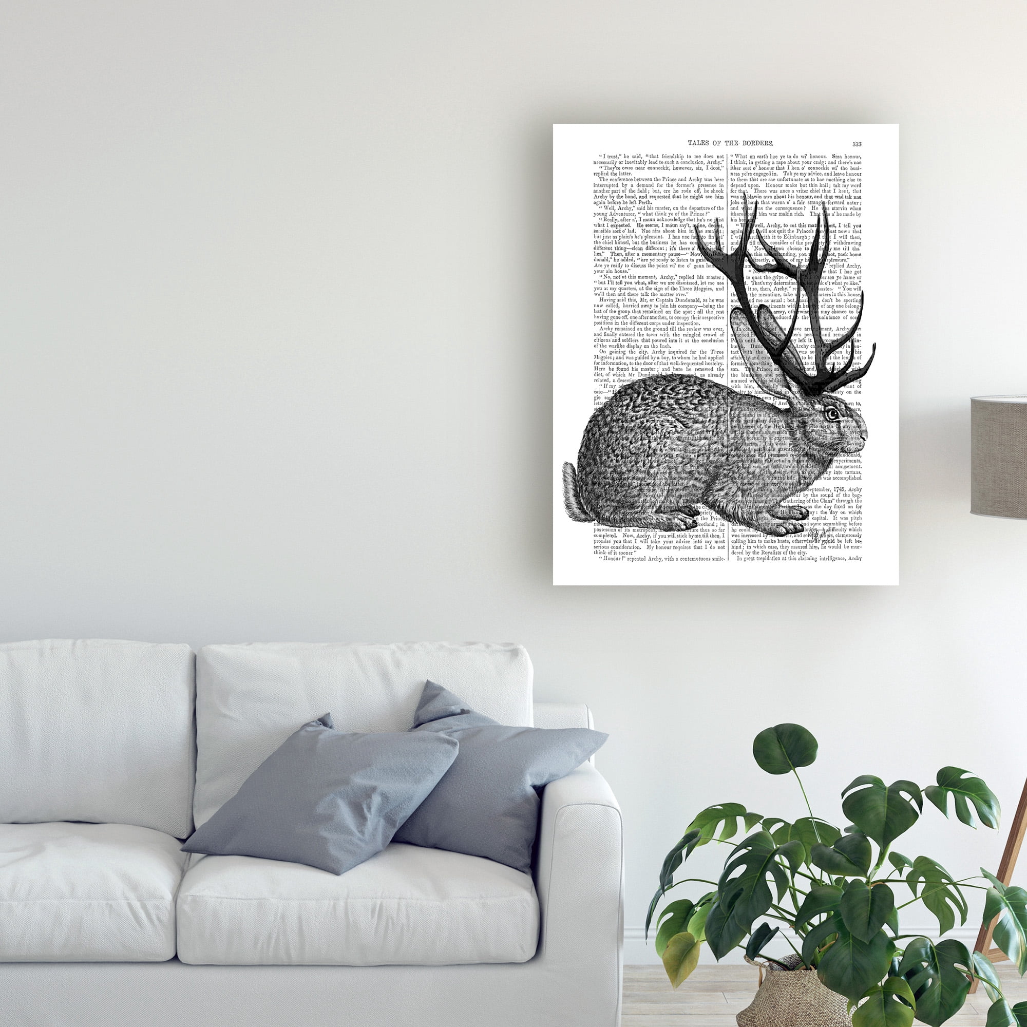 Trademark Fine Art 'Jackalope Portrait 1' Canvas Art by Fab Funky