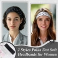 thumbnail image 5 of Bocaoying 28 Pcs Vintage Polka Dot Hair Accessories, Classic Black White Headbands, Stylish Hair Clips Scrunchies for Daily Use, Great Gift for Women, 5 of 7