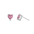 thumbnail image 2 of Boucles d'Oreilles Clous Pierre de Naissance Cœur, 2 of 4