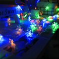 thumbnail image 2 of Christmas Snowflake String Lights Decorations, 20 ft 40 LED Fairy Lights Battery Operated Waterproof for Xmas Garden Patio Bedroom Party Decor Indoor Outdoor Celebration Lighting,Multicolor, 2 of 5