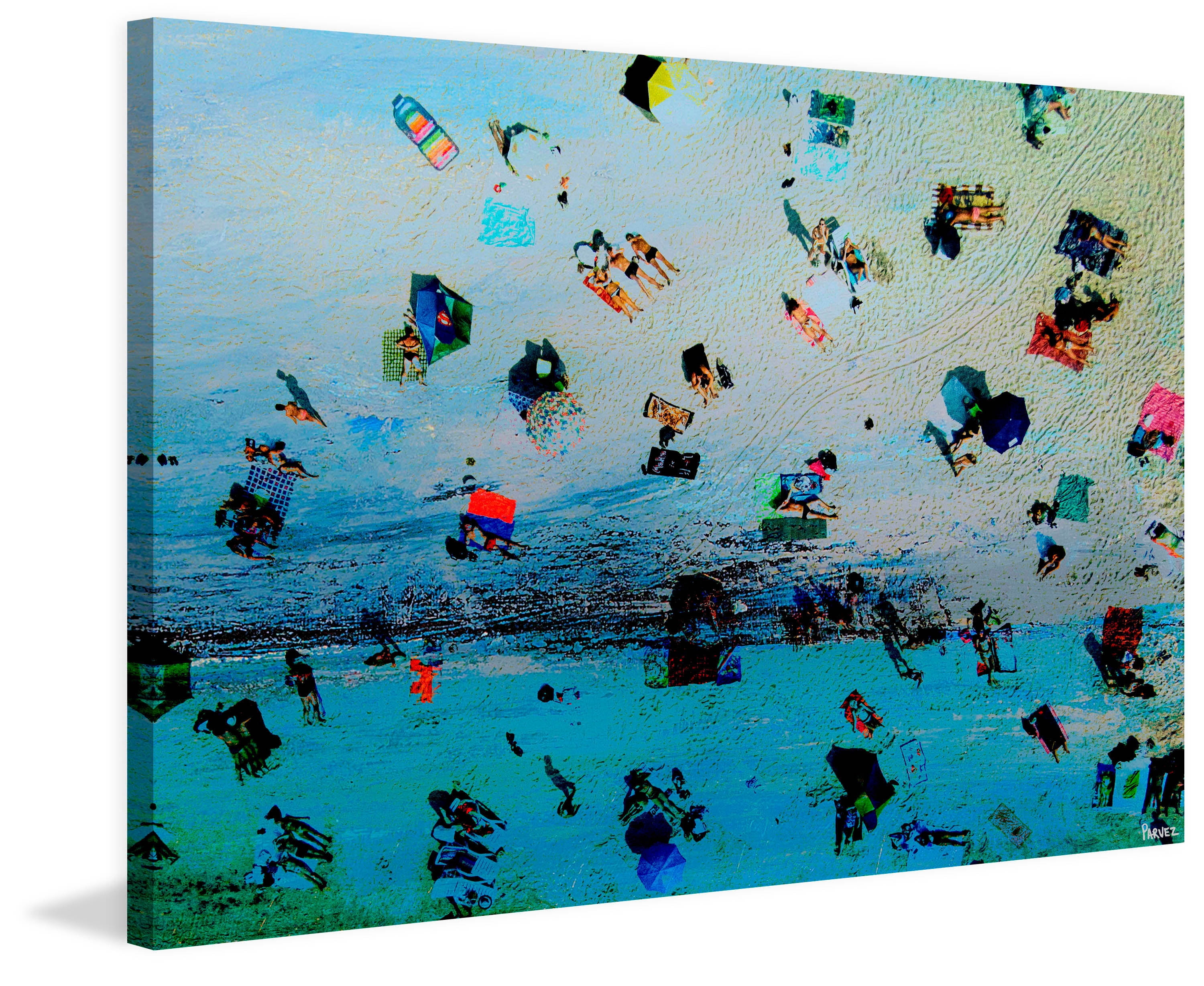 "Beach at Dusk" Painting Print on Wrapped Canvas