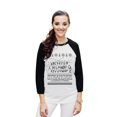 thumbnail image 2 of Thread Tank Stranger Christmas Unisex 3/4 Sleeves Baseball Raglan White Black X-Small, 2 of 4