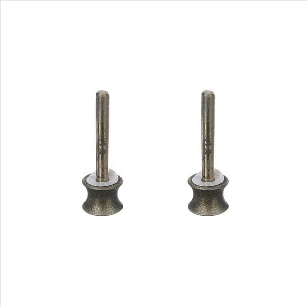 2X Muela Abrasiva de Diamante Muela Abrasiva para Avión de Vidrio Chaflán de Borde Recto Vástago de 6 mm (12 Mm)