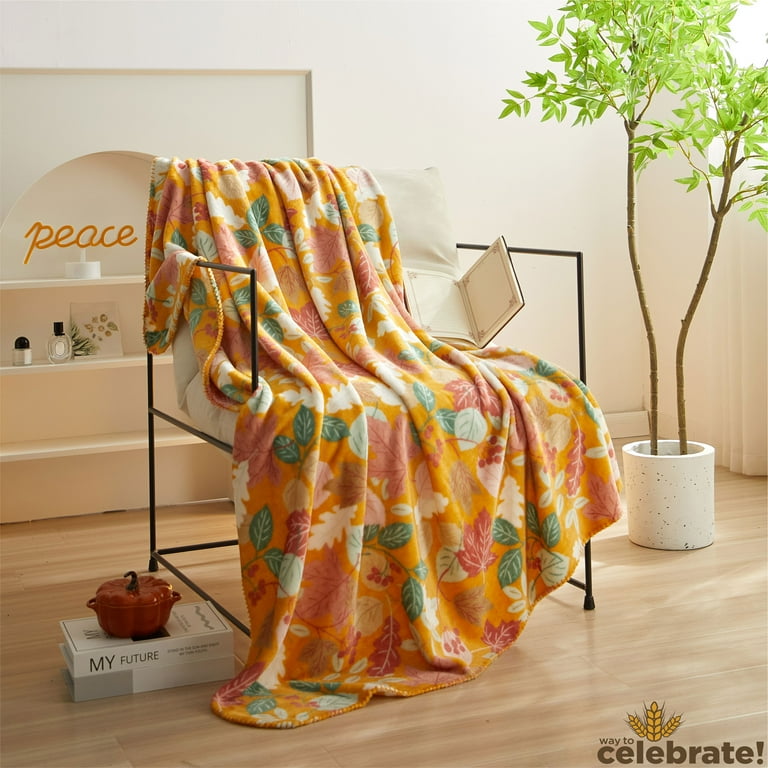 Orange plush online blanket