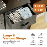 CONCETTA 10-Drawer Fabric Dresser Storage Chest for Bedroom, Closet, Entryway, Storage Furniture for Adults, Gray