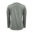 thumbnail image 6 of YUGYXL Womens Long Sleeve Shirts Crew Neck Casual Fall Solid Fashion Tops Loose Fit Casual Pleated Soft Lightweight Tunics Gray S, 6 of 8