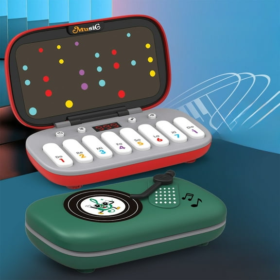 FastXmas Baby Piano Toys 6-12 Months Light Up Music Keyboard Baby Toy, Infant Educational Musical Piano Toy Detachable & Portable Boys Girls Musical Instrument Accessories Gift