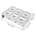thumbnail image 2 of 6 Containers Pizza Topping Station with 6 x 2.5Qt Containers, Stainless Steel Condiment Toppings Containers with 6 Lids and Spoons, Spice Seasoning Organizer Condiment Tray for Kitchen Restaurant, 2 of 13