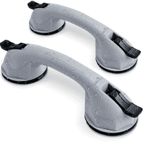 Shower Handles 12 inch Grab Bars 2 Pack for Bathtubs and Bathroom with Strong Hold Suction Cup, Shower Grab Bars for Seniors/ Elderly/ Injured/ Disabled