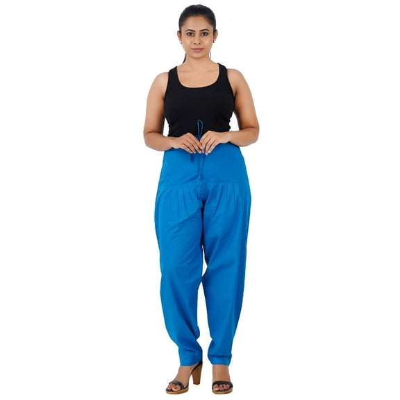 Indian Traditional Wear Women's Cotton Green Salwar Pant Patiala Salwar