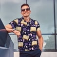 thumbnail image 4 of Balery Lavender Flowers Camisa Polo de Hombre con Estampado, de Manga Corta y Tejido Medio, Camisa Tipo Golf Polo-Medium, 4 of 6