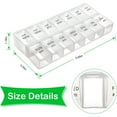 thumbnail image 2 of ARCTICICE 2-Pack 7 Day Pill Boxes and Organizer 2 Times a Day, 14 Compartments Compact Pill Travel Case with Braille Printed Weekly Pill Organizer, 2 of 6