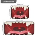 thumbnail image 2 of SKYSONIC Cartonn Monster Mouth Kitchen Mats Set of 2 Sharp Teeth Floor Runner Rug Anti Fatigue Non Slip Comfort Mat 19.7x27.6 Inch + 19.7x47.2 Inch for Living Room Laundry Room Hallway, 2 of 7