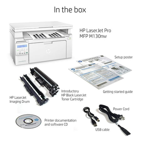Hewlett-Packard Laserjet Pro M130nw All-in-One Wireless Monochrome Laser Printer with Mobile Printing (Best All In One Laserjet Printer 2019)