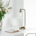 thumbnail image 4 of Lalia Home 18.8" Modern Iron Desk Lamp with Glass Shade, with LED Bulb, Antique Brass, 4 of 6