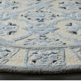 thumbnail image 3 of SAFAVIEH Bella Noelle Bordered Area Rug, Ivory/Blue, 3' x 3' Round, 3 of 8