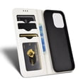 thumbnail image 7 of SaniMore for iPhone 14 Pro Max 6.7" Magnetic Flip Wallet Case, Soft TPU Internal Case with Card Slot & Multi-Angle Kickstand Shockproof Protective Case for Men Ladies, White, 7 of 7