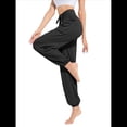 thumbnail image 2 of Pantalones de Yoga Casuales, Cómodos y de Pierna para Mujer Negro S, 2 of 7