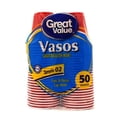 thumbnail image 1 of Vasos desechables Great Value shot tamaño 2 bicolor rojo 50 pzas, 1 of 1