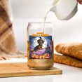 thumbnail image 3 of Happy Halloween Dachshund Witch Pumpkins Bats 16oz Glass Cup Mug Wiener Dog Lover Gifts Idea Glass Can - 13012, 3 of 5