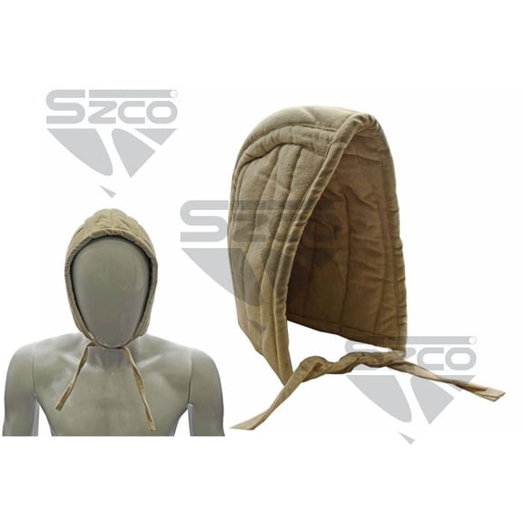 SZCO Padded Arming Cap with Cotton Padding – Medieval Style Helmet Liner for Comfort, and Costume Use