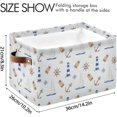 thumbnail image 3 of GZHJMY Watercolor Nautical Pattern Foldable Canvas Storage Bin, Sturdy Fabric Storage Basket with Handles, Storage Cube Box for Organizing Shelf Nursery Toy Closet 1PCS#437, 3 of 7