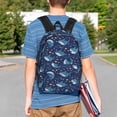 thumbnail image 3 of Goofa Cartoon Sharks2 Pattern Lightweight Student Backpack for School, Water-Resistant, Adjustable Straps, Fits 15" Laptop, Multiple Pockets for Books, Accessories, 3 of 4