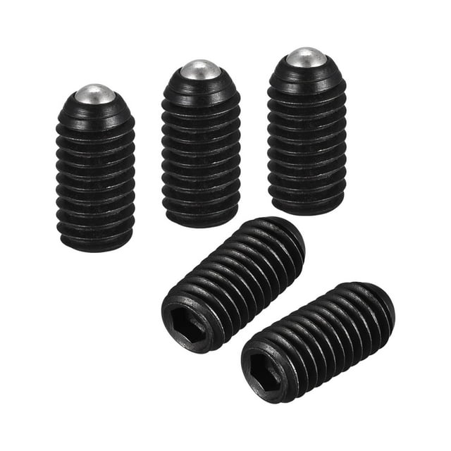 Unique Bargains Ball Point Set Screws, M6 x 12mm High Carbon Steel Metric Spring Hex Socket Grub Screw 20 Pack