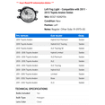 thumbnail image 2 of Left Fog Light - Compatible with 2011 - 2015 Toyota Avalon Sedan 2012 2013 2014, 2 of 2