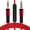 Red, variant on 3.5mm Male to Male Replacement Cable In Line Mic and Voice Control for Phone Auditory Headphones Car Loudspeakers