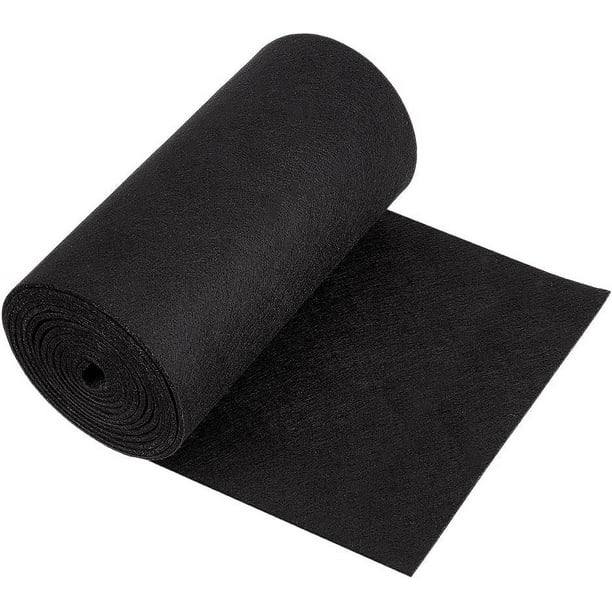 Rollo de fieltro negro de 118 x 9,45 pulgadas, fieltro no tejido para manualidades, ideal para patchwork, costura, decoración y proyectos DIY. 3 mm de grosor.