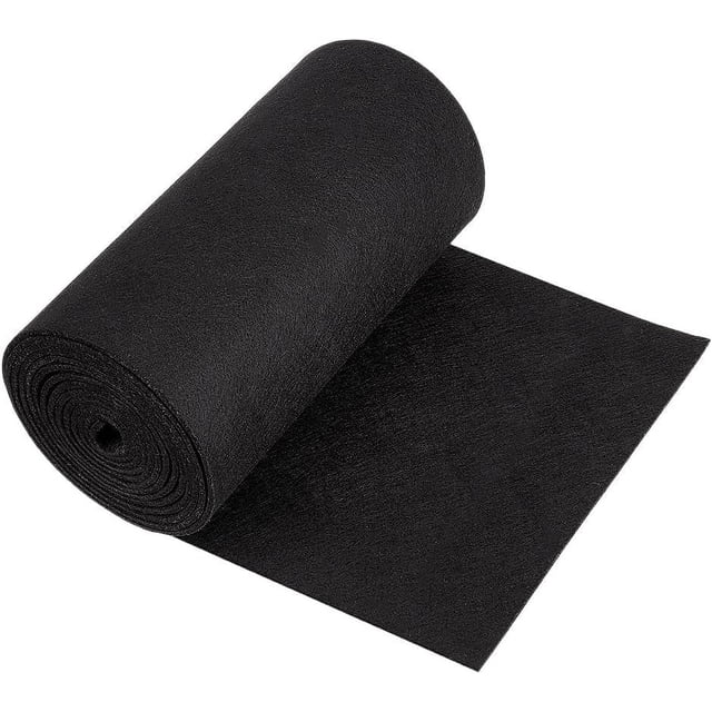 Rollo de fieltro negro de 118 x 9,45 pulgadas, fieltro no tejido para manualidades, ideal para patchwork, costura, decoración y proyectos DIY. 3 mm de grosor.