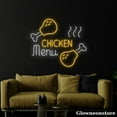 thumbnail image 3 of Glowneon Chicken Menu Neon Sign, Chicken Menu Led Light, Fast Food Decor, Fried Chicken Sign, 3 of 5