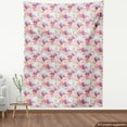 thumbnail image 4 of Ambesonne Floral Fabric by the Yard Upholstery, Flowers Vintage Exotics Art, 2 Yards, Pale Fuchsia Pale Pink, 4 of 5