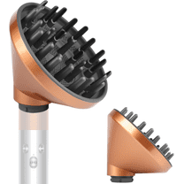 JuniShu Large Diffuser Attachment compatible with Dyson Airwrap Upgraded Bigger Diffuser Nozzle to Dryer Faster and Define Curls Hair,golden