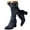 Blue, variant on Oyedens High Heels Knee Length Long Boots for Women Casual Denim Zipper Knee High Tall Boots Fall